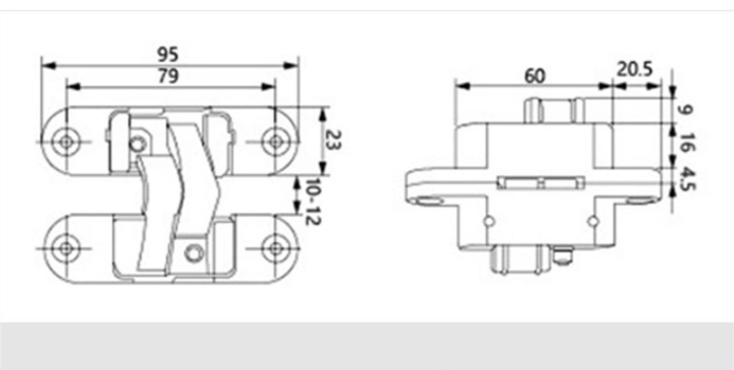 3D Adjusting Cross Heavy Duty Concealed Hinge