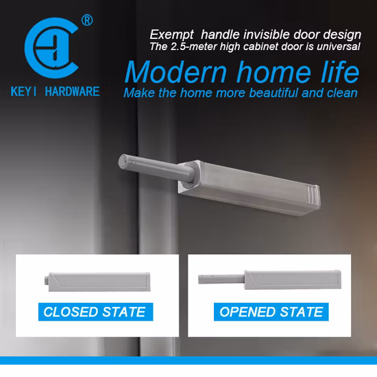 Заводская цена Регулируемая магнитная защелка-защелка Мебельная фурнитура Пластиковая магнитная система «нажми, чтобы открыть»